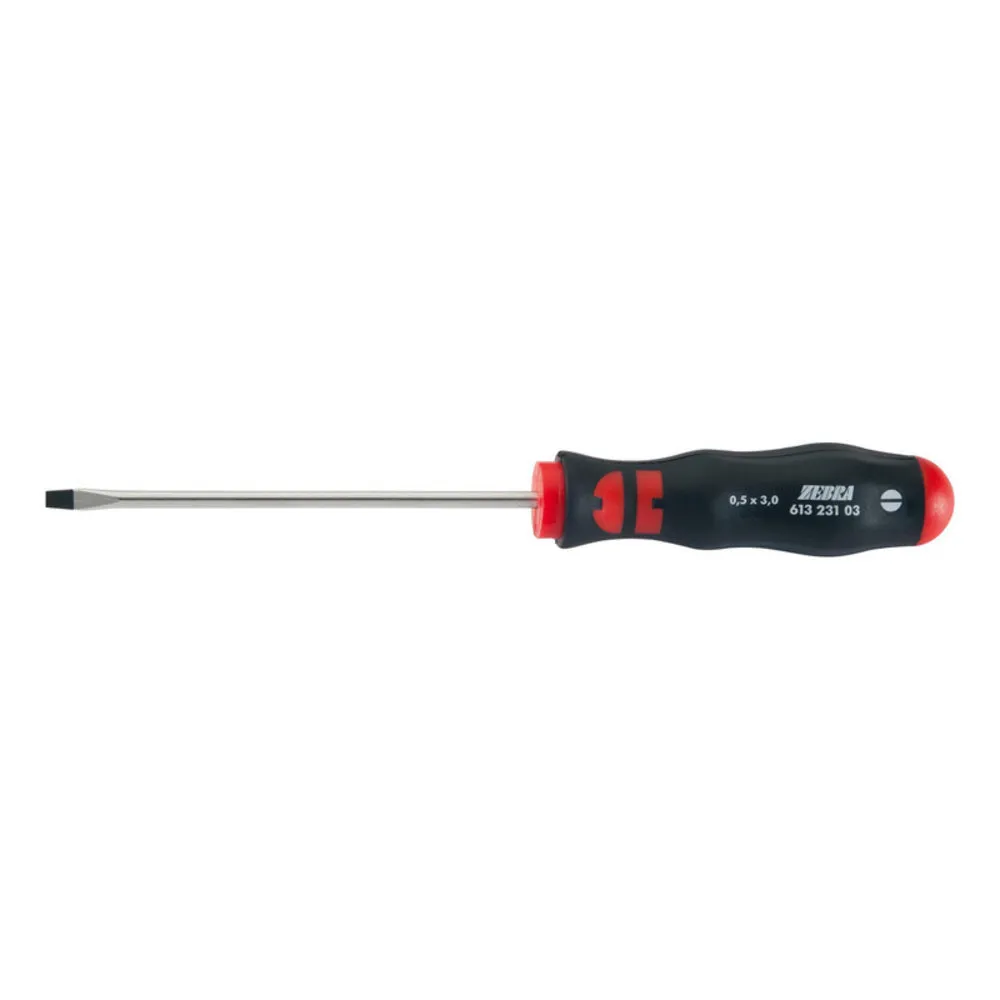 ZEBRA Slotted Screwdriver - Round Blade - 0.5 x 3.0mm