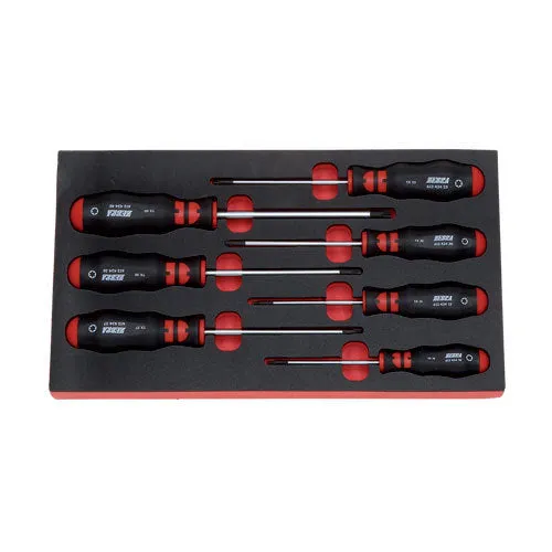 ZEBRA Torx Screwdriver Assortment (7 Pieces - TX10, TX15, TX20, TX25, TX27, TX30, TX40)